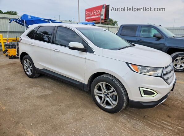 2FMPK3K98HBB68593 2017 FORD EDGE White Przód prawy