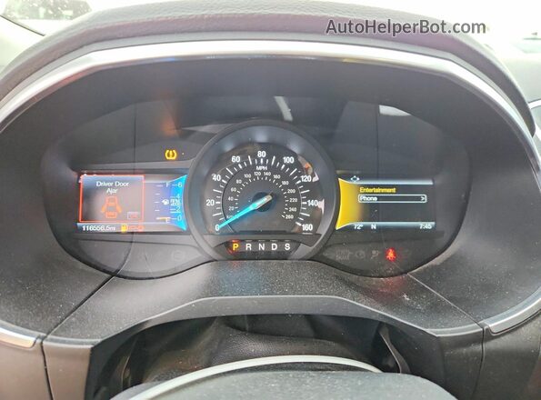 2FMPK3K98HBB68593 2017 FORD EDGE White Widok zestawu wskaźników