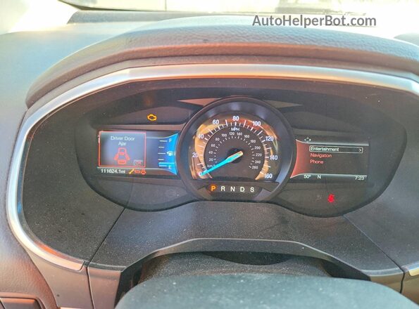 2FMPK3K98JBB98280 2018 FORD EDGE White ხელსაწყოთა პანელის ხედი
