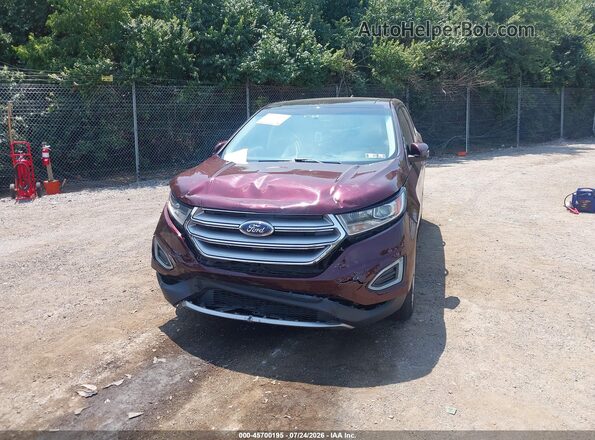 2FMPK3K98JBB98540 2018 FORD EDGE Burgundy Դիմացի տեսք