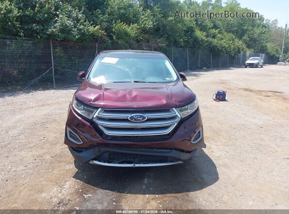 2FMPK3K98JBB98540 2018 FORD EDGE Burgundy Սարքավորումների վահանակի տեսք
