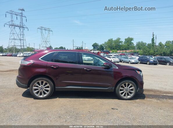 2FMPK3K98JBB98540 2018 FORD EDGE Burgundy Սալոնի հետևի տեսք