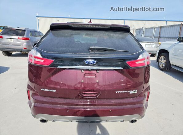 2FMPK3K98KBB36654 2019 FORD EDGE Burgundy Սալոնի դիմացի տեսք