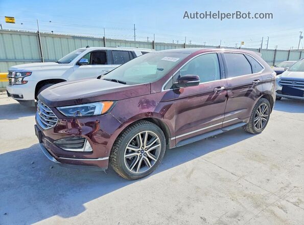 2FMPK3K98KBB36654 2019 FORD EDGE Burgundy Հետևի ձախ