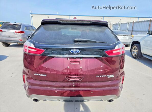 2FMPK3K98KBB36654 2019 FORD EDGE Burgundy Առջևի վահանակի տեսք