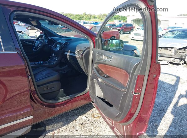 2FMPK3K98LBB24098 2020 FORD EDGE Maroon Vista interior delantera