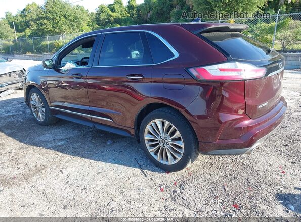 2FMPK3K98LBB24098 2020 FORD EDGE Maroon Trasero izquierdo