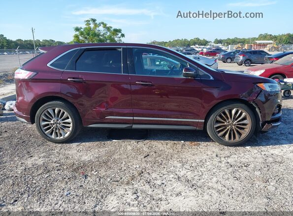 2FMPK3K98LBB24098 2020 FORD EDGE Maroon Vista interior trasera