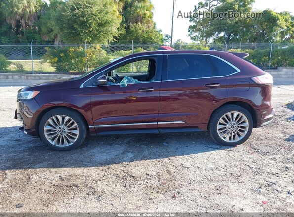 2FMPK3K98LBB24098 2020 FORD EDGE Maroon Vista interior de 360 grados