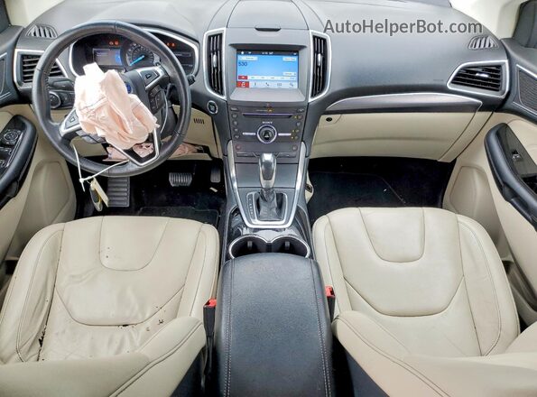 2FMPK3K99GBB22284 2016 FORD EDGE Black Widok deski rozdzielczej