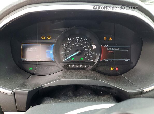 2FMPK3K99GBB22284 2016 FORD EDGE Black Widok zestawu wskaźników