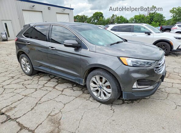 2FMPK3K99KBB42706 2019 FORD EDGE Gray Delantero derecho