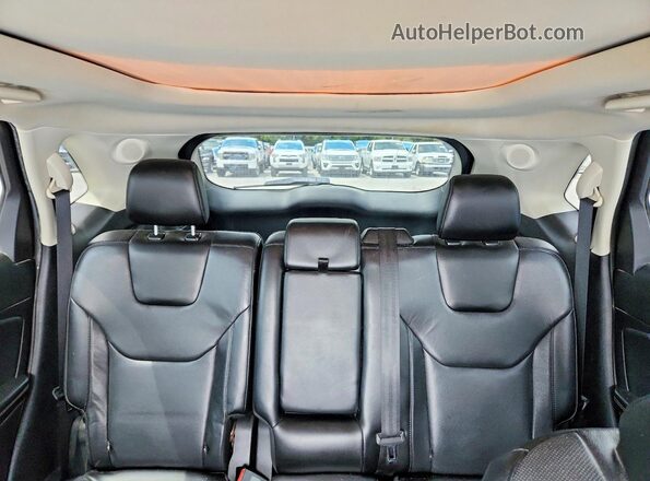 2FMPK3K99KBB42706 2019 FORD EDGE Gray Vista de los asientos traseros