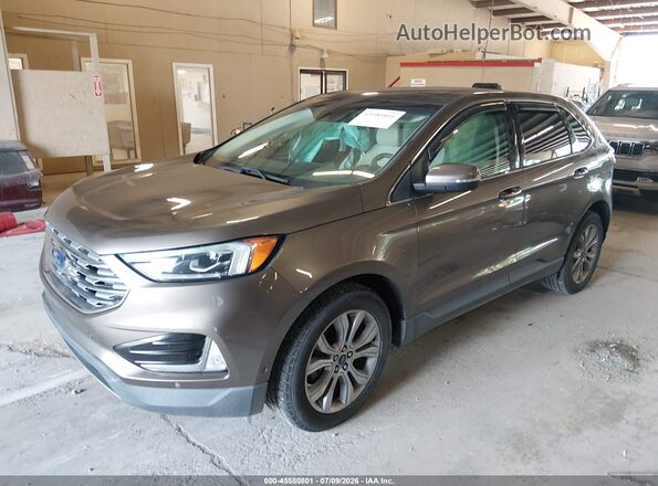 2FMPK3K99KBB70456 2019 FORD EDGE Gray წინა მარცხენა ხედი სამი მეოთხედიდან