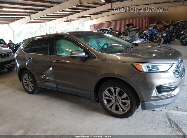 2FMPK3K99KBB70456 2019 FORD EDGE Gray უკანა სალონის ხედი