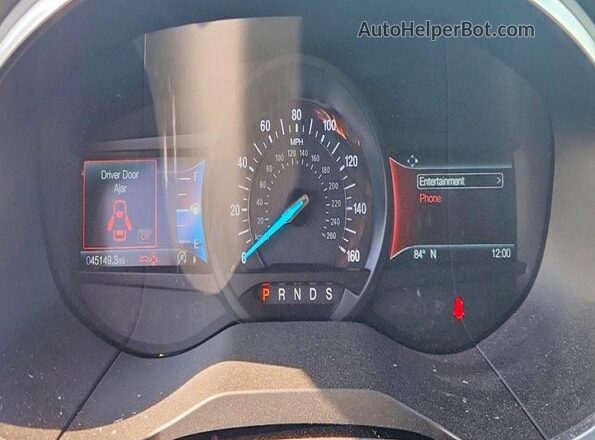 2FMPK3K99KBC10275 2019 FORD EDGE Blue Widok zestawu wskaźników