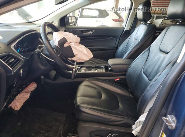 2FMPK3K9XKBB61457 2019 FORD EDGE Blue Widok wnętrza z przodu
