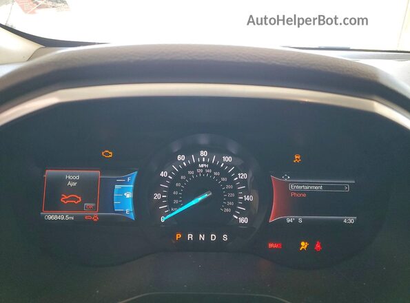 2FMPK3K9XKBB61457 2019 FORD EDGE Blue Widok zestawu wskaźników