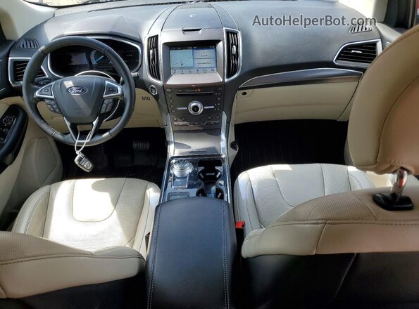 2FMPK3K9XKBC57346 2019 FORD EDGE Red Առջևի վահանակի տեսք