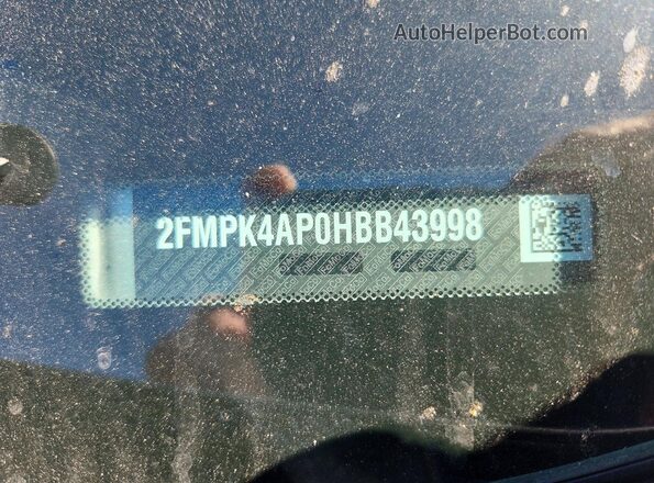 2FMPK4AP0HBB43998 2017 FORD EDGE Silver Панорамний вид салону 360°