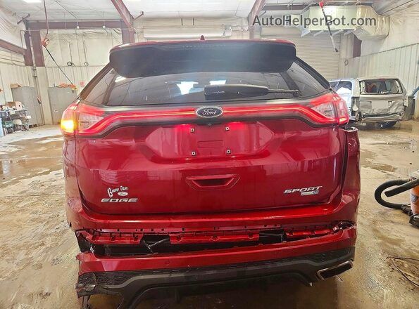 2FMPK4AP1GBC64358 2016 FORD EDGE Red Հետևի տեսք