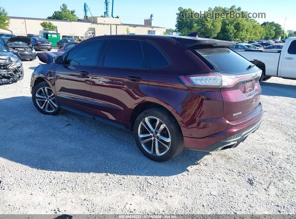 2FMPK4AP1HBB73088 2017 FORD EDGE Maroon Rear left