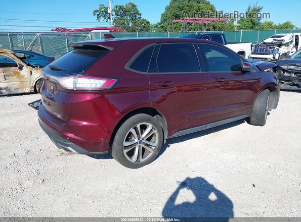 2FMPK4AP1HBB73088 2017 FORD EDGE Maroon Rear right