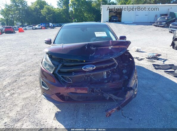 2FMPK4AP1HBB73088 2017 FORD EDGE Maroon Rear interior view
