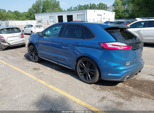 2FMPK4AP1KBB12878 2019 FORD EDGE Blue Trasero izquierdo