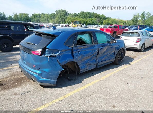 2FMPK4AP1KBB12878 2019 FORD EDGE Blue Trasero derecho