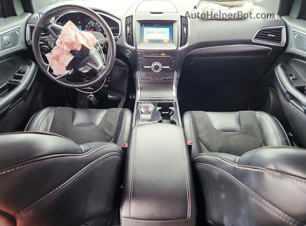 2FMPK4AP1KBB53091 2019 FORD EDGE Серебряный Вид панели приборов