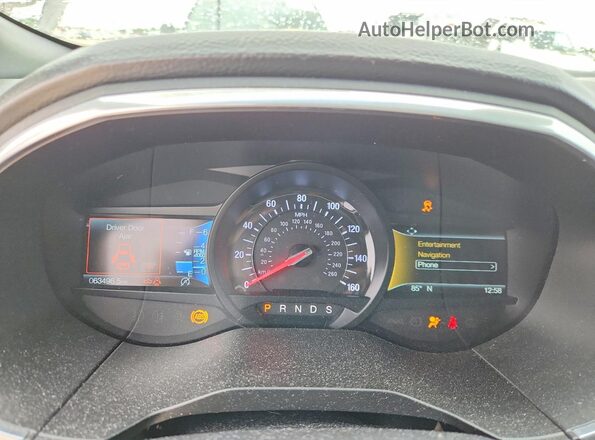 2FMPK4AP1KBC06260 2019 FORD EDGE White ხელსაწყოთა პანელის ხედი