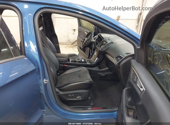 2FMPK4AP1KBC70296 2019 FORD EDGE Blue წინა სალონის ხედი