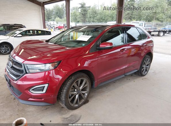 2FMPK4AP2HBB38060 2017 FORD EDGE Бордовый Передняя левая четверть