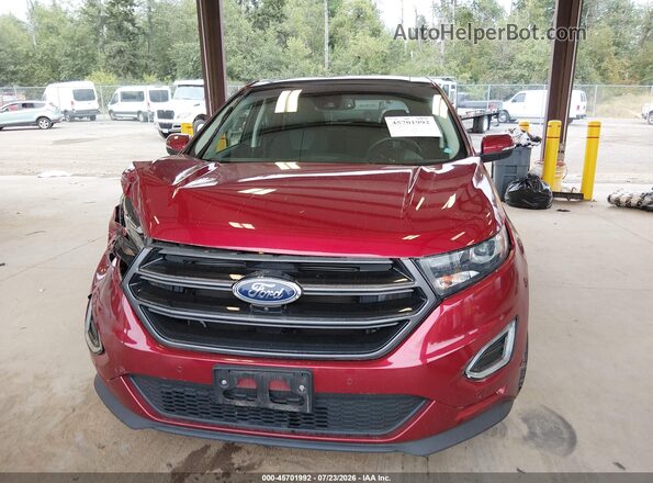 2FMPK4AP2HBB38060 2017 FORD EDGE Бордовый Вид щитка приборов