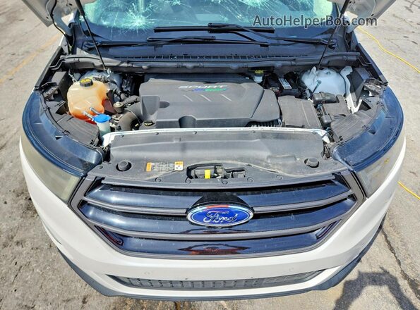 2FMPK4AP2HBC60272 2017 FORD EDGE White Vista del compartimento del motor