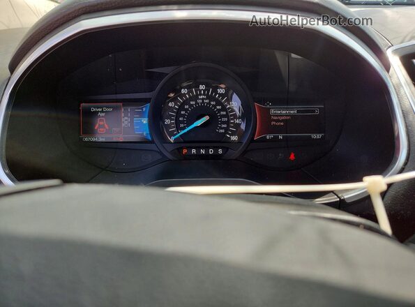 2FMPK4AP2HBC60272 2017 FORD EDGE White Vista del cuadro de instrumentos