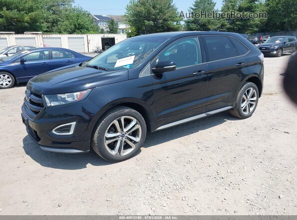 2FMPK4AP2JBB55737 2018 FORD EDGE Black Передня ліва чверть