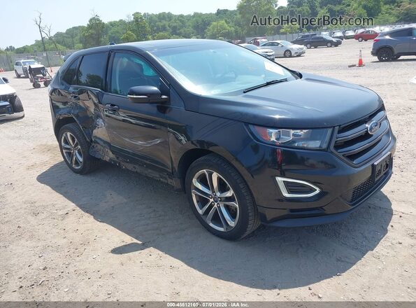 2FMPK4AP2JBB55737 2018 FORD EDGE Black Задня ліва чверть