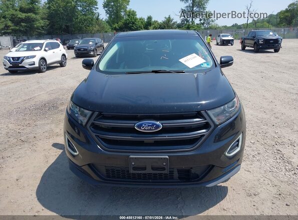 2FMPK4AP2JBB55737 2018 FORD EDGE Black Вид задньої частини салону