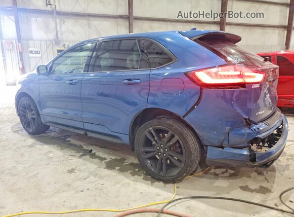 2FMPK4AP2KBB41015 2019 FORD EDGE Blue Задня ліва чверть
