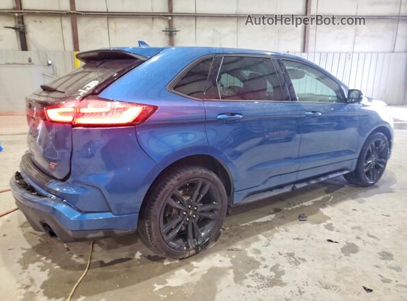2FMPK4AP2KBB41015 2019 FORD EDGE Blue Задня права чверть