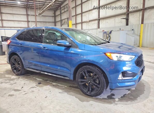 2FMPK4AP2KBB41015 2019 FORD EDGE Blue Передня права чверть