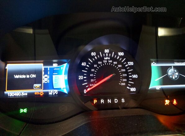 2FMPK4AP2KBB41015 2019 FORD EDGE Blue Вид щитка приладів