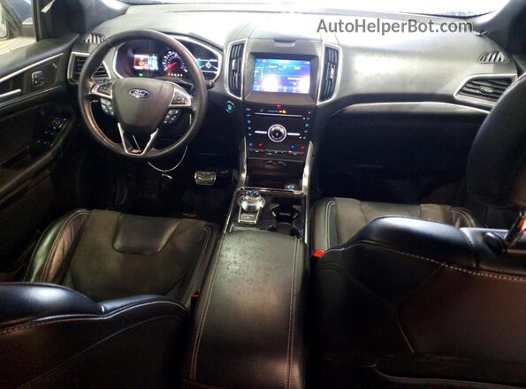 2FMPK4AP2KBB41015 2019 FORD EDGE Blue Вид панелі приладів