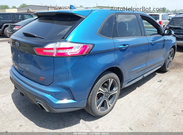 2FMPK4AP2KBB92725 2019 FORD EDGE Синий Задняя правая четверть