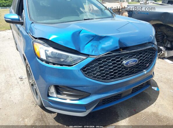 2FMPK4AP2KBB92725 2019 FORD EDGE Синий Вид спереди