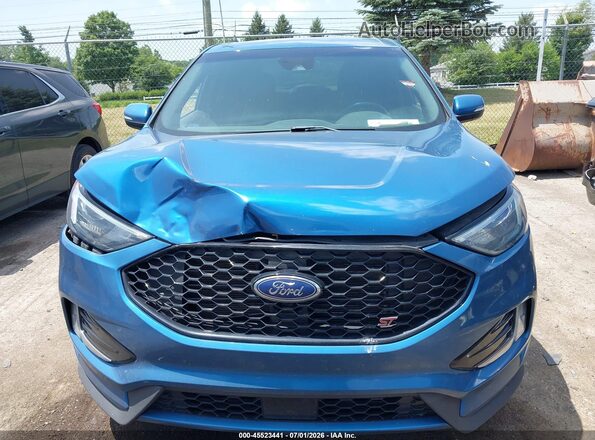 2FMPK4AP2KBB92725 2019 FORD EDGE Синий Вид щитка приборов