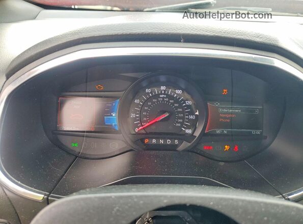 2FMPK4AP2LBB03916 2020 FORD EDGE Red Instrument cluster view