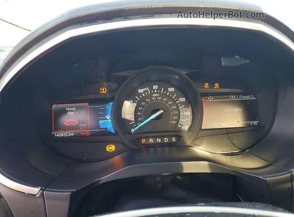 2FMPK4AP3HBB72086 2017 FORD EDGE Black ხელსაწყოთა პანელის ხედი